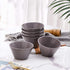Ramen Bowl 13 Oz. Set of 6 Ceramic Ramen Noodle Rice Bowl, Microwave Safe Appetizer Bowls, Oven To Table Ramekins Bowls, Grey