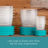 Rubbermaid EasyFindLids with Press & Lock Leak Proof Lids Food Storage Set, Meal Prep Containers, 12 Piece, Clear