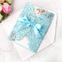 PONATIA 25PCS/Lot 250GSM 5.12 x 7.1'' Laser Cut Hollow Rose with Blue Ribbons Wedding Invitations Cards for Wedding Bridal Shower Engagement Birthday Graduation Invite (Blue)