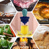 HOFORIFE Glass Kitchen Olive Oil Bottle With Silicone Brush For Cooking, Oil Measuring Container Dispenser And Silicone Dropper Vinegar Turkey BBQ Grill Frying Baking Kitchenaid Pastry Brush?Blue)€¦