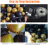 Oopat DIY Black and Gold Balloon Garland Arch Kit for 50th 60th Birthday Thanksgiving New Year Retirements Graduation Anniversary Party Backdrop Decoration