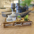 Nice Butt Bathroom Decor Box & Artificial Plants (Bundle): 2 Funny Sayings, Hello Sweet Cheeks Bathroom Box, Bathroom Organizer, Toilet Paper Holder, Farmhouse Decor, 2 Plants Included, Brown