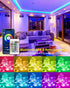 GUPUP 25 FT LED Strip Lights,Bluetooth LED Lights for Bedroom, Color Changing Light Strip with Music Sync, Phone Controller and IR Remote(APP+Remote +Mic).
