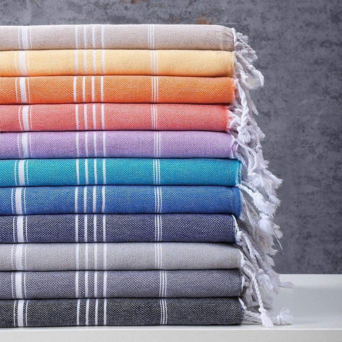 LAODIS Turkish Beach Towel 39 x 71 Quick Dry Sand Free Lightweight Large Oversized Beach Towel Turkish Towels for Camping Yoga Gym Pool Travel - Blue
