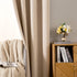 MIULEE Linen Textured Curtains for Bedroom Solid 100% Blackout Thermal Insulated Natural Beige Grommet Room Darkening Curtains & Drapes Luxury Decor for Living Room Nursery 52 x 54 Inch (2 Panels)