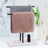 LKKL Hand Towel Holder Stand for Bathroom with Resin Base, Countertop Towel Stand for Fingertip, Washcloth, Dishcloth Holder with Soap Tray for Kitchen Washroom Vanity, Hand Towel Rack Black 12"