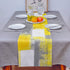 BINGIGO Yellow Gray Table Runner 70 inches Long for Kitchen Dining Table Abstract Coffee Table Runners for Wedding Birthday Party, Fall Thanksgiving Holiday Dinner Decor 13x70inch