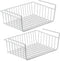 DecorRack 2 Under Shelf Basket, Undershelf Wire Storage Organizer with Hooks for Kitchen Pantry Cabinet Closet Office, Hanging Undershelf Basket Storage Rack, 16 x 10 inch (Set of 2)