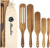 Plantéa Acacia Wooden Spurtle Set, Spurtles Kitchen Tools As Seen On Tv, Premium Wood Spatula Set, Heat Resistant Non Stick Spurtle Wooden Cooking Utensils For Stirring, Mixing, Whisking, Serving.(5)