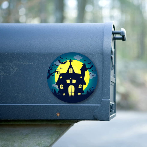 Halloween Magnets Garage Door Decorations, Fall Magnets Haunted House Magnetic Decal for Cars, Fridge, Locker, 5 1/2 Inch