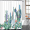 Alishomtll Bathroom Shower Curtain Tropical Cactus Shower Curtains with 12 Hooks, Cactus Flowers Blossom Bath Curtain Durable Waterproof Fabric Bathroom Curtain (Cactus, 70 — 69 inches)
