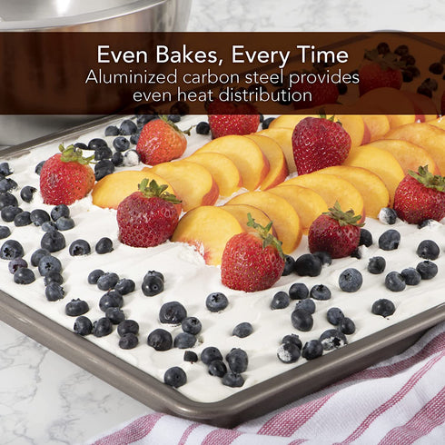 Goodcook Nonstick Textured Bakeware, Large (18 x 13), Champagne Pewter
