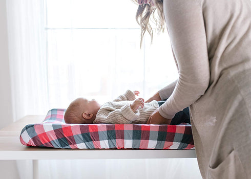 Premium Knit Diaper Changing Pad Cover"Jack" by Copper Pearl