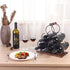 YCOCO 3 Tier Tabletop Wood Wine Holder for 6 Bottles,Freestanding Wine Storage for Kitchen Home Bar Storage and Kitchen Decor,Brown.