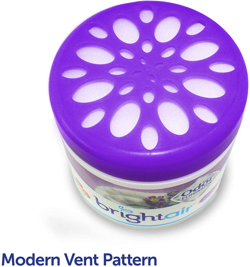 Bright Air Solid Air Freshener and Odor Eliminator, Lavender and Fresh Linen Scent, 14 Oz Each, 6 Pack
