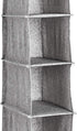 Amazon Basics Hanging Closet Shelf - 10-Tier, Heather Grey