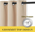 NICETOWN Blackout Drapery Curtain Panel - Window Treatment Thermal Insulated Solid Grommet Blackout Curtain/Panel/Drape for Bedroom (Biscotti Beige, 1 Panel, 52 by 72 inches)