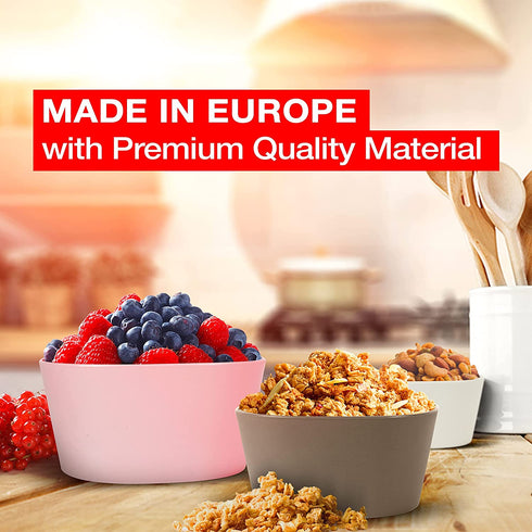 Mueller Mixing Bowls, 4-Piece Nesting Bowls Set, Food Prep Bowls, European Made, Microwave and Dishwasher Safe Mixing Bowl Set