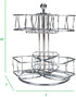 Mind Reader Tea Bag Carousel, Wire Holder, Rotating Organizer, Lazy Susan, Holds up to 60, 7 x 7 x 8.5 inches, Silver