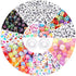 DICOBD 1500pcs Letter Beads Square Alphabet Beads for Bracelets Jewelry Making 11 Styles Cube Beads Transparent Glow in The Dark with 2 Rolls of 9 Meters Elastic String Cord