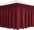 Biscaynebay Wrap Around Bed Skirts for King & Cal King Beds 15 Inches Drop, Burgundy Elastic Dust Ruffles Easy Fit Wrinkle & Fade Resistant Silky Luxurious Fabric Solid Machine Washable