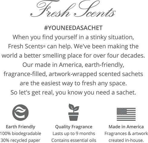 WILLOWBROOK Fresh Scents Scented Sachets - Paris