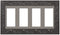 Amerelle 43R4AN English Garden Wallplate, 4 Rocker, Antique Nickel