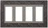 Amerelle 43R4AN English Garden Wallplate, 4 Rocker, Antique Nickel