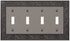 Amerelle 43T4AN English Garden Wallplate, 4 Toggle, Antique Nickel