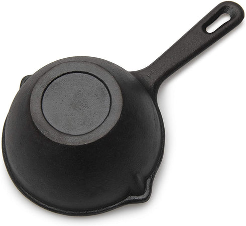 Lthech Cast Iron Basting Pot - Sauce Pot - Grilling Gifts - Superior Heat Dispersion and Heat Retention - Perfect Melting Pot - Any Grill - Complete with Heat Proof Silicone Brush - 13.5 Fluid Ounces