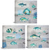 ArtKissMore Ocean Animal Wall Art Bathroom Rustic Wall Decor Sea Fish Animals Painting for Home Bathroom Kitchen Bedroom Marine Theme Modern Farmhouse Wall Decor 12x12inchx3pcs