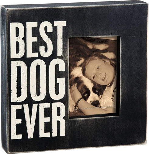 Primitives by Kathy 19136 Photo Box Frame, 10" x 10", Best Dog Ever