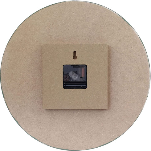 Stonebriar Vintage Farmhouse Wooden 14 Inch Round Battery Operated Hanging Wall Clock