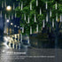 YEGUO Solar Meteor Shower Rain Lights Outdoor, White Meteor Lights 30cm 8 Tubes 144 LED, Falling Raindrop Fairy String Lights for Tree Holiday Porch Yard Patio Roof Party Christmas Decoration