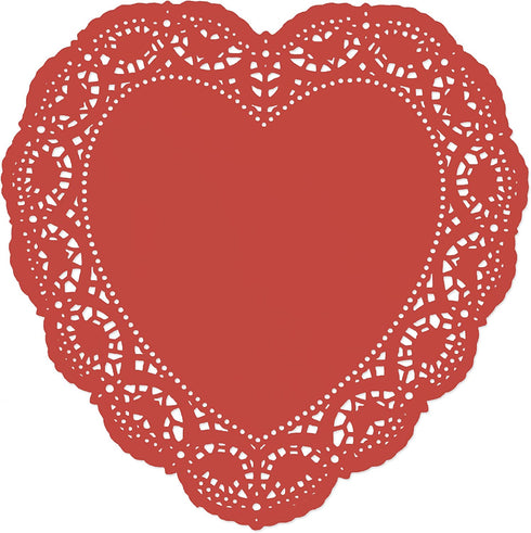 96 Count Heart Doilies 10" Red Pink and White Paper Lace Doilies for Valentine Day Decorations Crafts for Valentine's Day