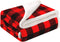 Bobor Buffalo Plaid Throw Blanket for Couch Bed, Sherpa Fleece Red Black Checker Plaid Pattern Decorative Throw Blanket, Super Soft Comfortable Lightweight Fuzzy Blanket