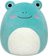 Squishmallows 12-Inch Teal Frog with Mint Green Belly Plush - Add Ludwig to Your Squad, Ultrasoft Stuffed Animal Medium-Sized Plush Toy, Official Kellytoy Plush