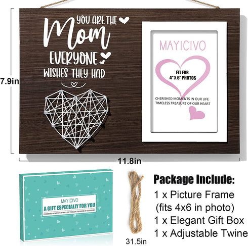 Best Mom Gifts Mothers Day Gifts for Mom from Daughter Son Kids, Mom Picture Frame Mother-in Law-Gifts New Mom Gifts for Women, Birthday Gifts for Mom Who Has Everything Mom Christmas Gifts-4x6 Photo