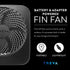Treva 10-Inch Portable Desktop Battery Fan, Powered by Battery and/or AC Adapter - Air Circulating with 2 Cooling Speeds
