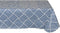 DII Indoor/Outdoor Vinyl Tabletop Collection Grid Pattern, Flannel Backed Tablecloth, Rectangle, 52x70, Navy