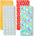 The Pioneer Woman Spring Floral Kitchen Towel Set, 4pk, Print,Red, Teal, Yellow, White, Blue, Green