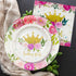 HIPEEWO Baby Shower Decorations for Girls Plates and Napkins Tableware - Plates, Cups, Napkins, Banner, Cultery, Tablecloth, Straws, Topper, for Floral Theme Baby Shower Party Supplies | Serve 16