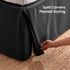 SLEEP ZONE Wrap Around Pleated Bed Skirts Queen Size, 15 inch Tailored Drop Easy Fit Bedskirt, Anti-Static, Wrinkle Free, and Fade Resistant (Queen, Black)