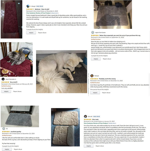 Heeneeso Bathroom Rug 30"x18" SkyBlue Flower Water Absorbent, Ultra Soft Shower Bath Mats for Bathroom Non-Slip Machine Washable for Doorway/Kitchen/Bathroom/Laundry Room/Bedroom