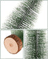Bottle Brush Trees, Vlorart 4PCS Desktop Miniature Pine Tree Small Pine Tree with Wooden Bases Mini Christmas Bristle Brush Tree for Xmas Holiday Party Home Tabletop Tree Decor