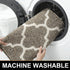 Kitinjoy Premium Indoor Door Mat, 20"x32" Non Slip Absorbent Entryway Rug, Resist Dirt Floor Mat Entrance Rug, Machine Washable Low-Profile Inside Floor Door Mat Area Rug for Entryway, Brown Trellis