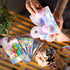 100 Pcs Holographic Resealable Mylar Bags - 5x7 Inch Smell Proof - Ziplock and Heat Sealable Stand Up Pouches - Use for Party Favors - Lip Gloss Packaging - Small Business Sample - WaldOaks