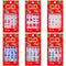 72 Pieces Christmas False Nails Artificial Fake Short Fingernails Santa Claus and Cute Snowman Decoration with 6 Jelly Glue for Nail Design Salon DIY Decoration, 12 Sizes 6 Boxes