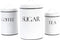 Outshine White Farmhouse Nesting Kitchen Canisters (Set of 3) | Kitchen Canister Set Perfect for Coffee, Tea, Sugar | Coffee Bar Accessories | Gift for Housewarming, Birthday, Wedding, Bridal Shower