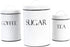Outshine White Farmhouse Nesting Kitchen Canisters (Set of 3) | Kitchen Canister Set Perfect for Coffee, Tea, Sugar | Coffee Bar Accessories | Gift for Housewarming, Birthday, Wedding, Bridal Shower
